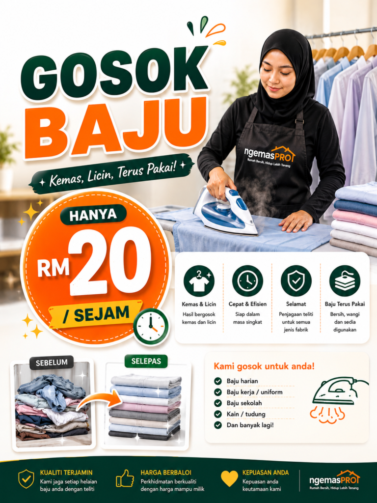 ngemasPRO, gosok baju add on