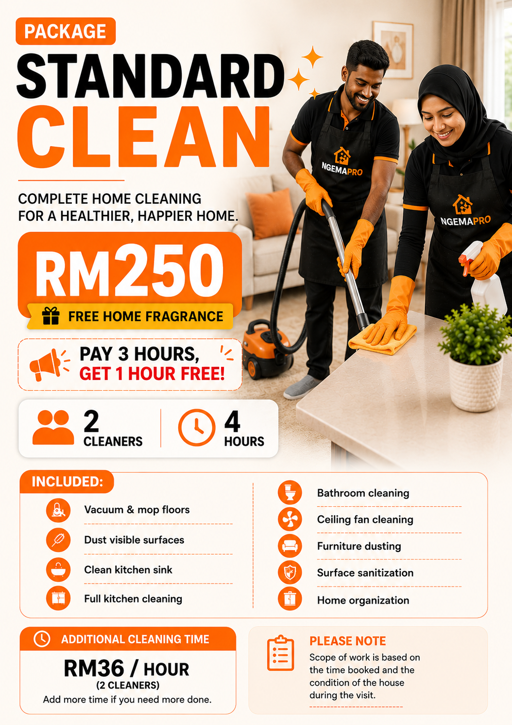 standard cleaning murah